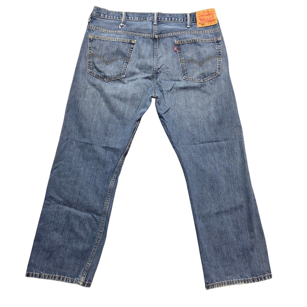 Baggy Skater Loose Straight Leg 569 Denim Jeans Mens 38x30 Blue Levis